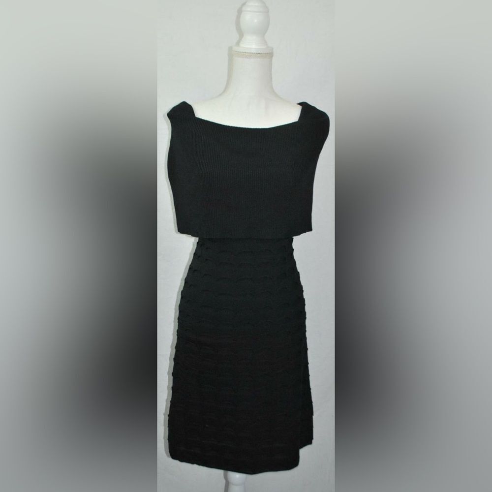 Catherine Maladrino Blk Off the Should Dress
